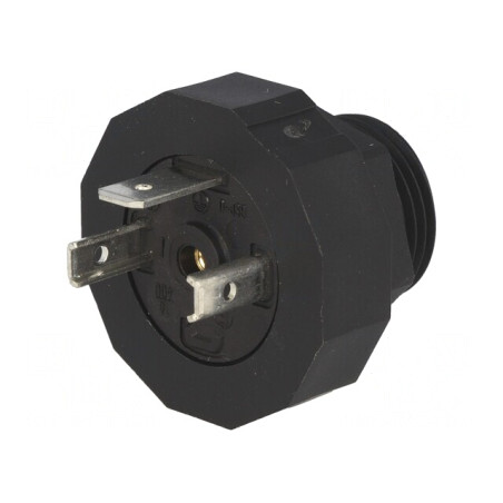 Conector cu Valvă Soclu A 18mm 3 Pini 16A | Electronic-mag.ro | Componente Electronice