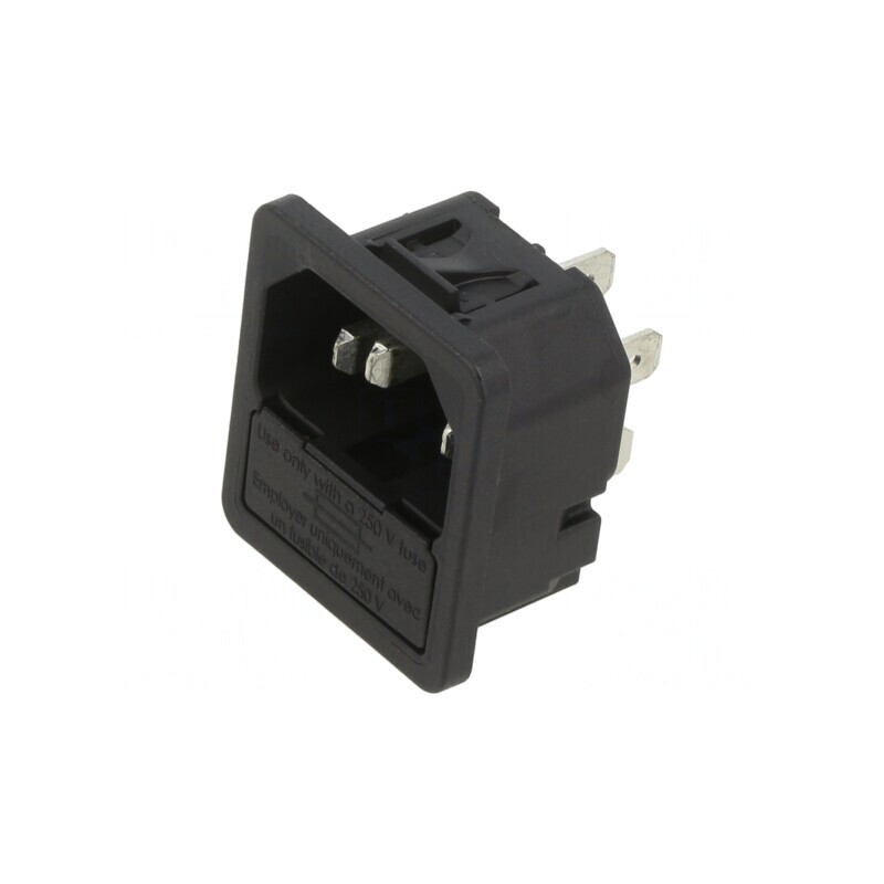 Conector alimentare AC tată 10A 250V | Electronic-mag.ro | Componente Electronice