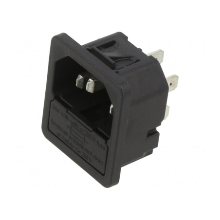 Conector alimentare AC tată 10A 250V | Electronic-mag.ro | Componente Electronice