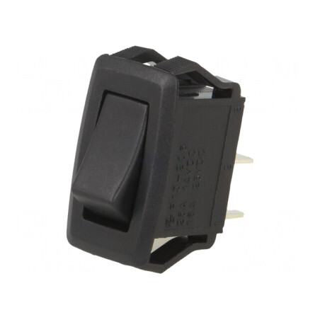Comutator ROCKER SPST ON-OFF 10A/24V negru | Electronic-mag.ro | Componente Electronice