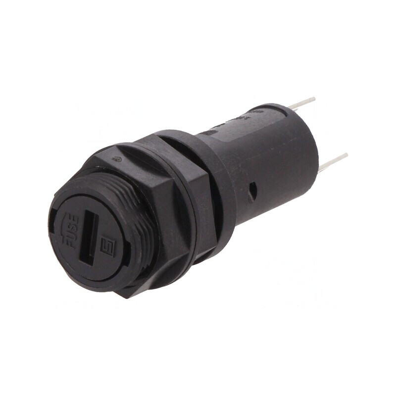 Clemă Siguranțe 10A 5x20mm Pe Panou Neagră 250V | Electronic-mag.ro | Componente Electronice