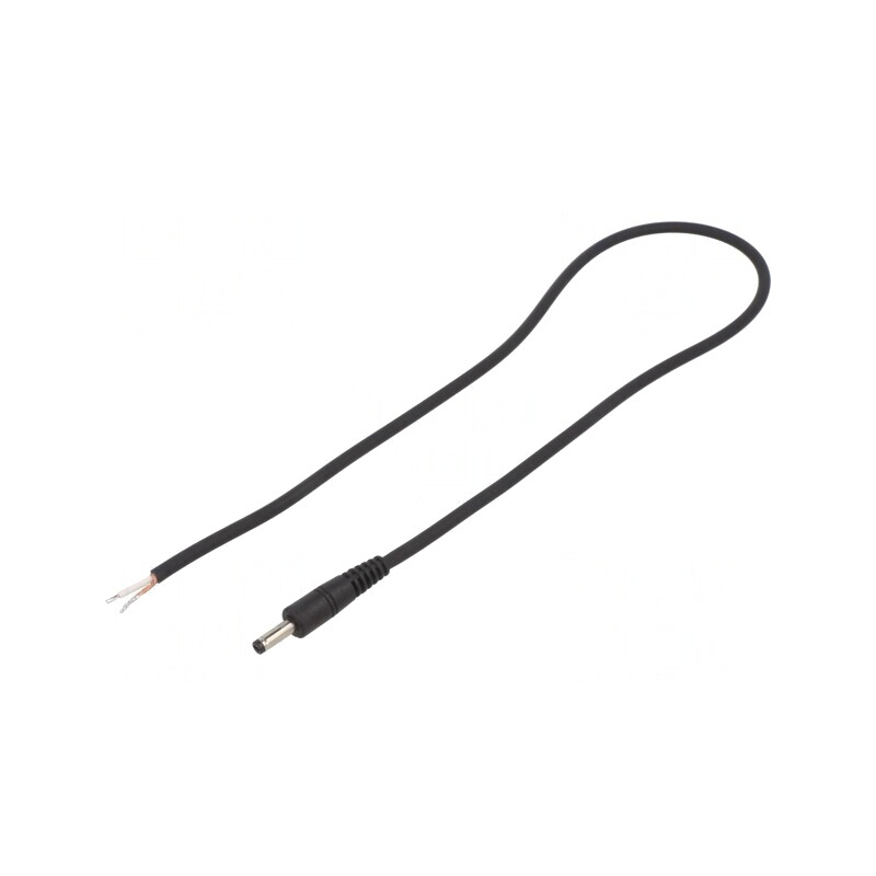 Cablu Alimentare DC 4.0/1.7 Negru 0.5m | Electronic-mag.ro | Componente Electronice