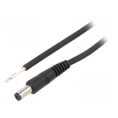 Cablu Alimentare DC 5,5/1,7 mm Negru 0,5m | Electronic-mag.ro | Componente Electronice
