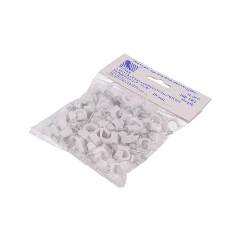 Suport Cablu Rotund Alb 10mm 100buc | Electronic-mag.ro | Componente Electronice Suport Cablu Rotund Alb 10mm 100buc | Electronic-mag.ro | Componente Electronice