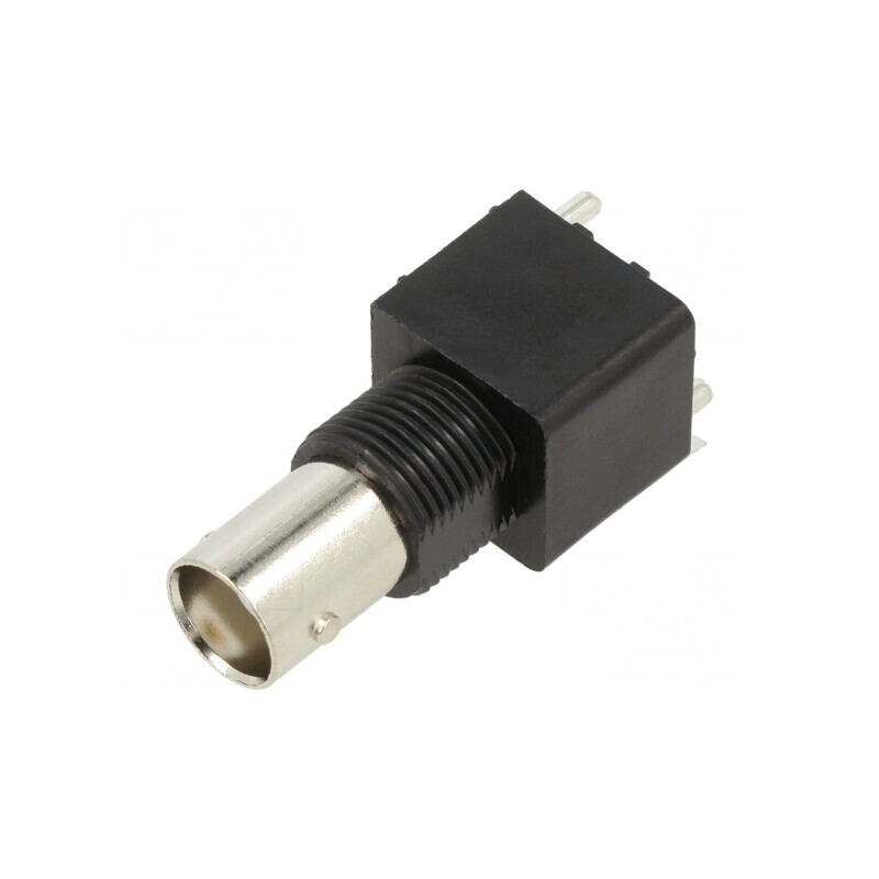 Conector BNC pentru PCB 50 Ohm Negru | Electronic-mag.ro | Componente Electronice