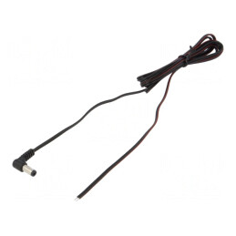 Cablu Alimentare DC 5,5/2,5mm Negru 1,5m | Electronic-mag.ro | Componente Electronice