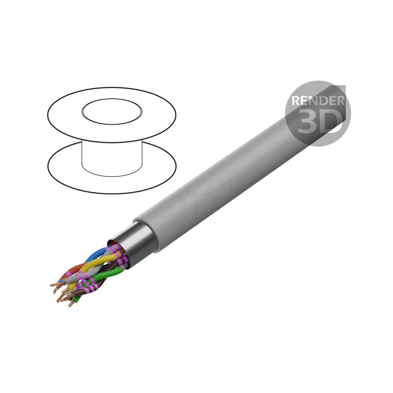 Cablu Ecranat 4x2x0.5mm PVC Gri | Electronic-mag.ro | Componente Electronice