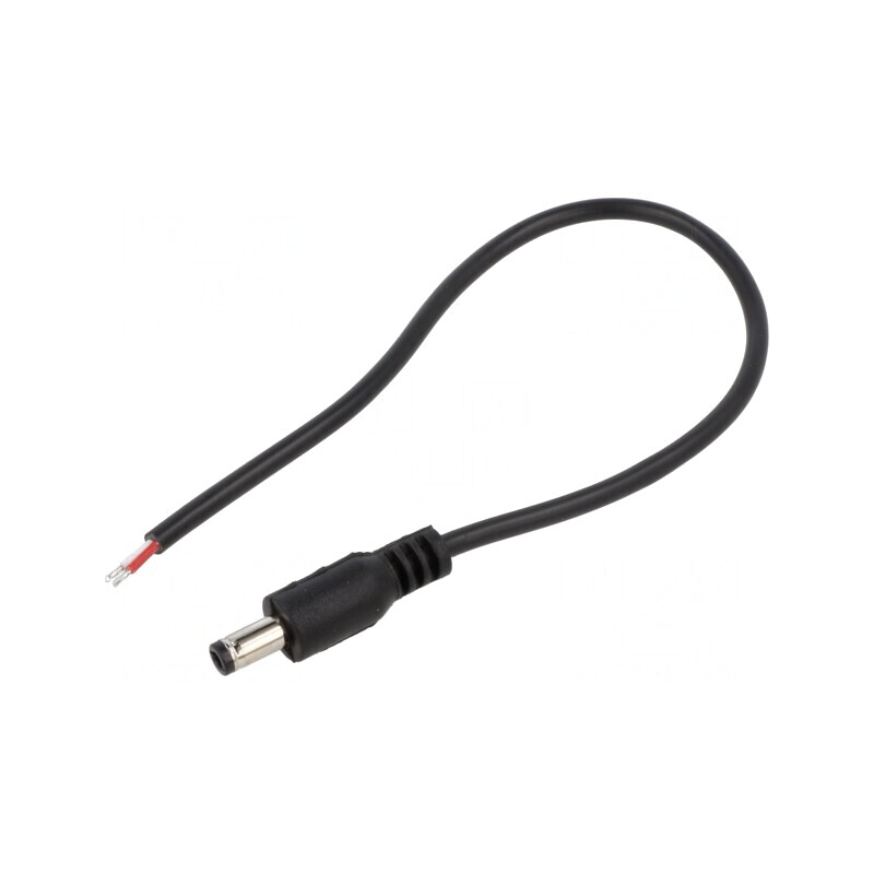 Cablu Alimentare DC 5,5/2,5 Negru 0,25m | Electronic-mag.ro | Componente Electronice