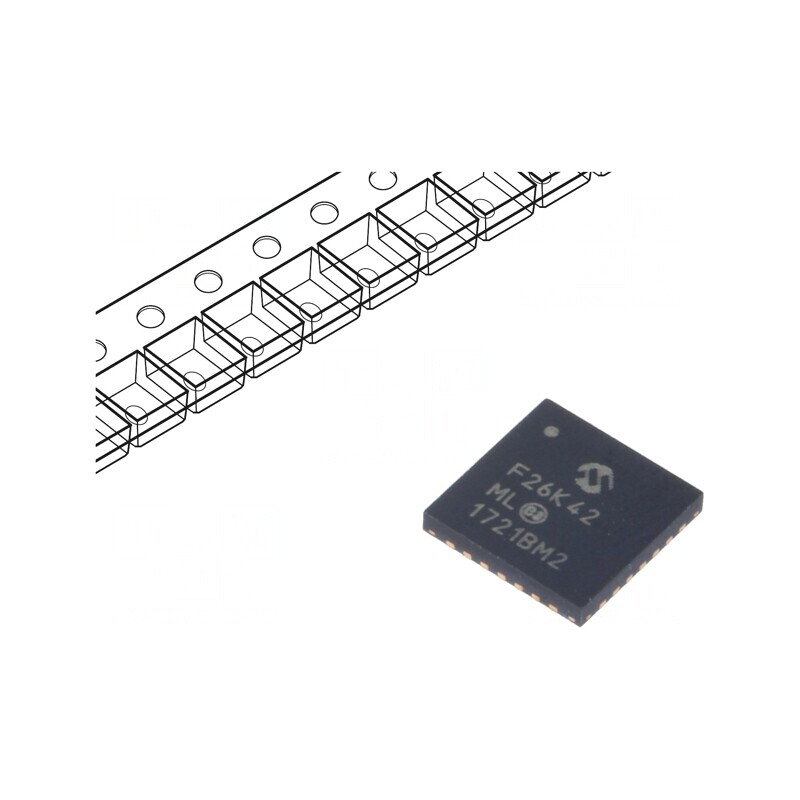 Microcontroler PIC18 64kB 64MHz 2.3-5.5V SMD QFN28 | Electronic-mag.ro | Componente Electronice