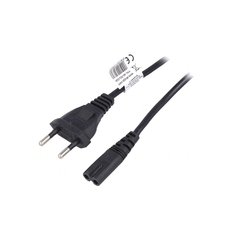 Cablu Alimentare 2x0.5mm2 3m Negru | Electronic-mag.ro | Componente Electronice