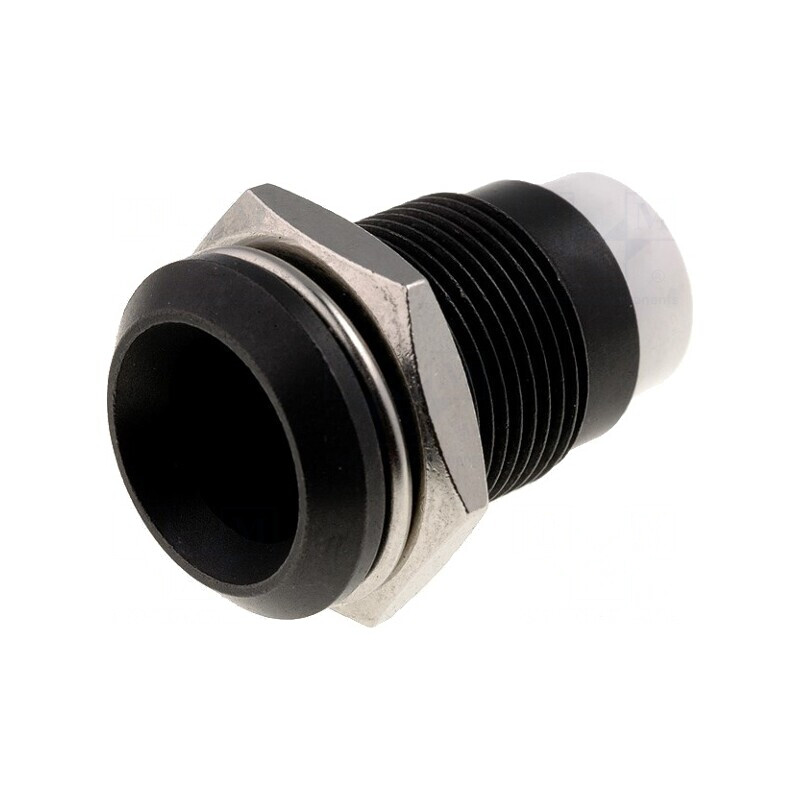 Montură LED 8mm Metalică Neagră Încastrată | Electronic-mag.ro | Componente Electronice