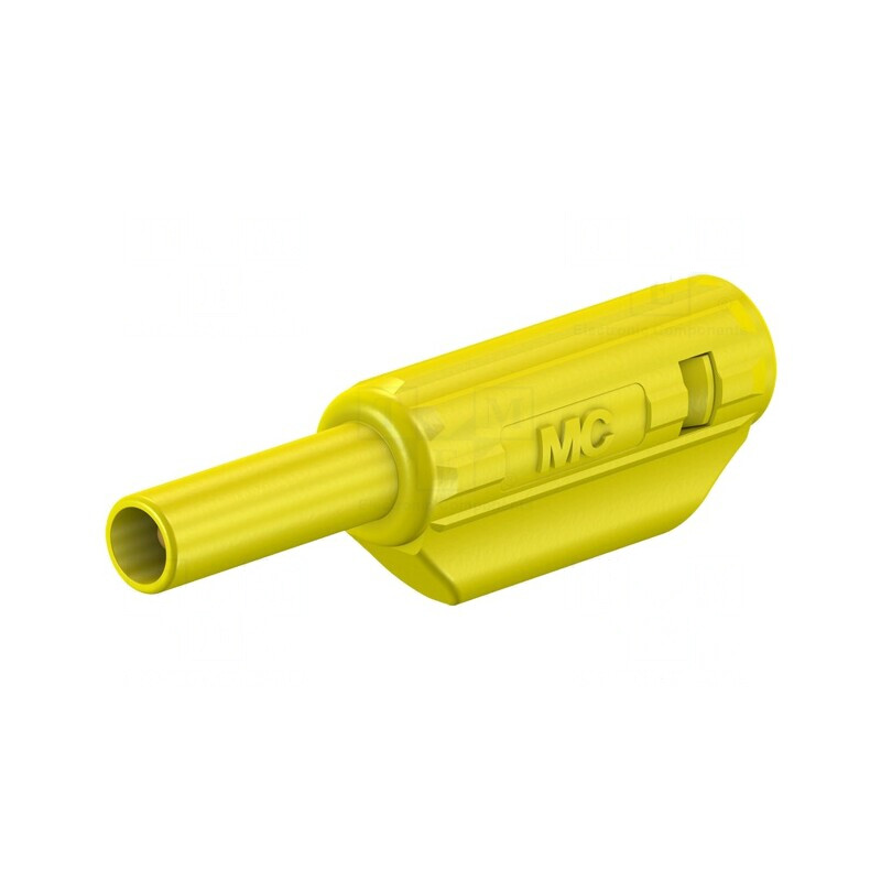 Mufă Banană 2mm Galbenă Aurită 10A 600V | Electronic-mag.ro | Componente Electronice