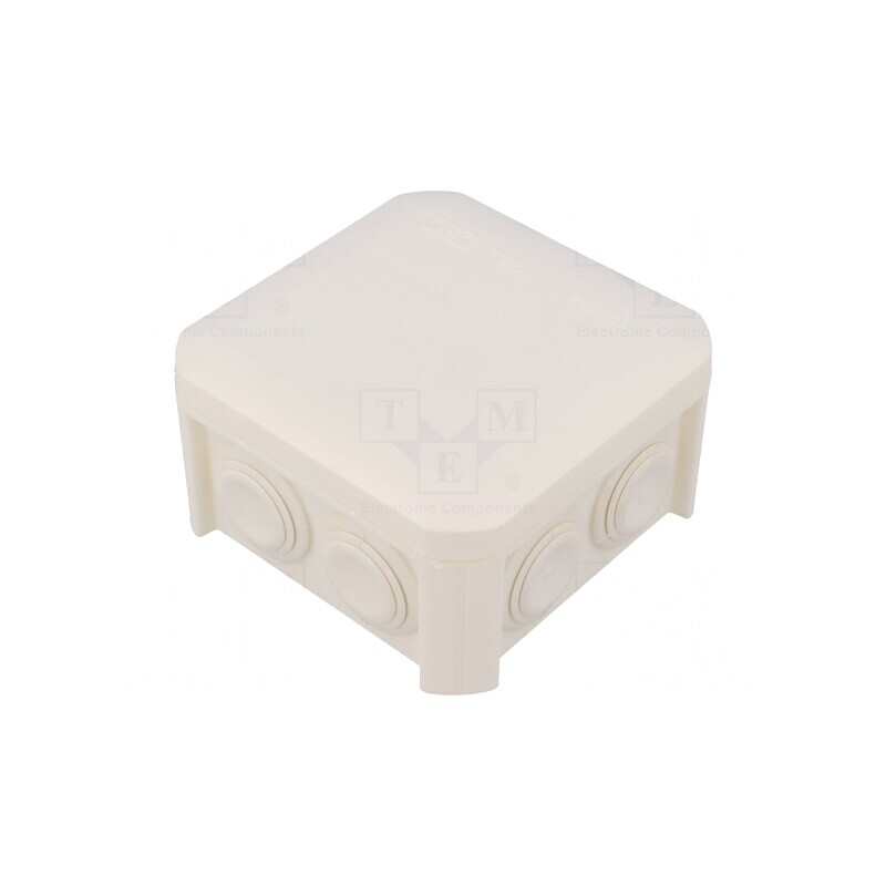 Carcasă: cutie de conexiuni X: 90mm Y: 90mm Z: 52mm IP55 albe | Electronic-mag.ro | Componente Electronice Carcasă: cutie de conexiuni X: 90mm Y: 90mm Z: 52mm IP55 albe | Electronic-mag.ro | Componente Electronice