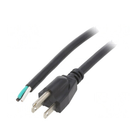 Cablu Alimentare 3x16AWG NEMA 5-15 1m Negru 13A | Electronic-mag.ro | Componente Electronice