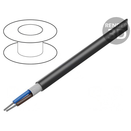 Cablu Electric Negru 2x0,5mm2 HELUTHERM 145 MULTI | Electronic-mag.ro | Componente Electronice