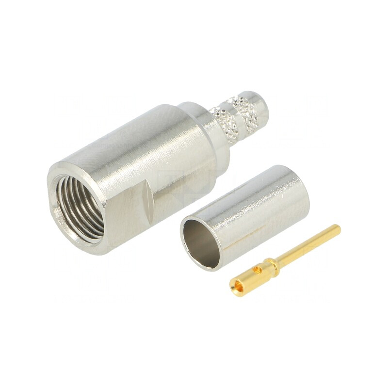Mufă FME Tată Drept Crimpat 50Ω Nichelată | Electronic-mag.ro | Componente Electronice