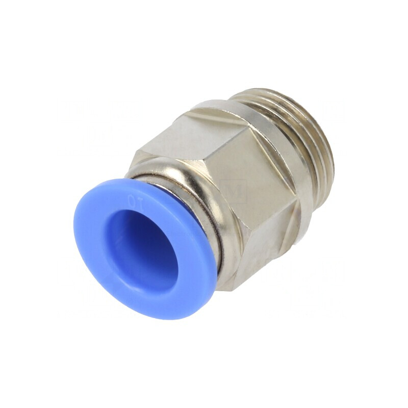 Racord Push-In Alamă Nichelată BLUELINE | Electronic-mag.ro | Componente Electronice