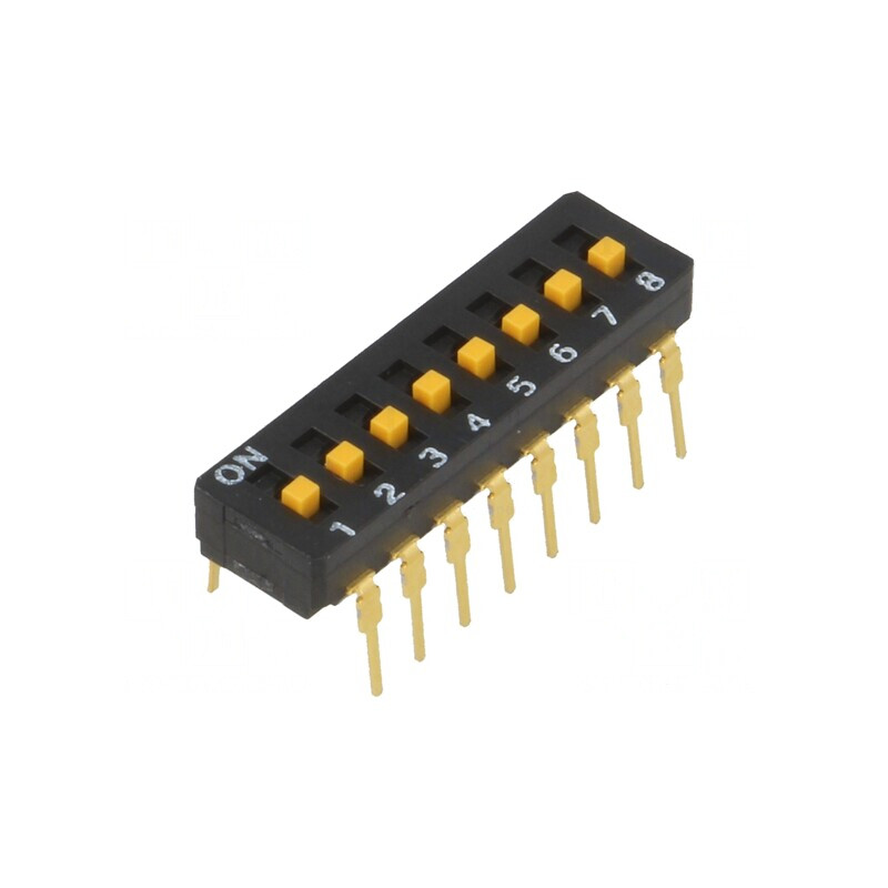 Comutator DIP-SWITCH 8 Secțiuni ON-OFF 30VDC | Electronic-mag.ro | Componente Electronice