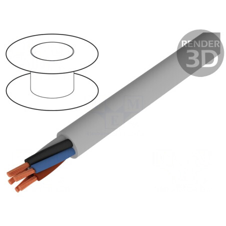 Cablu Electric 2x2,5mm2 Neecranat Gri 450V/750V Cu | Electronic-mag.ro | Componente Electronice