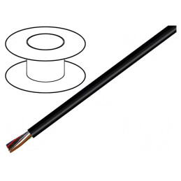 Cablu electric LiYY 10x0,25mm2 neecranat 300V negru | Electronic-mag.ro | Componente Electronice